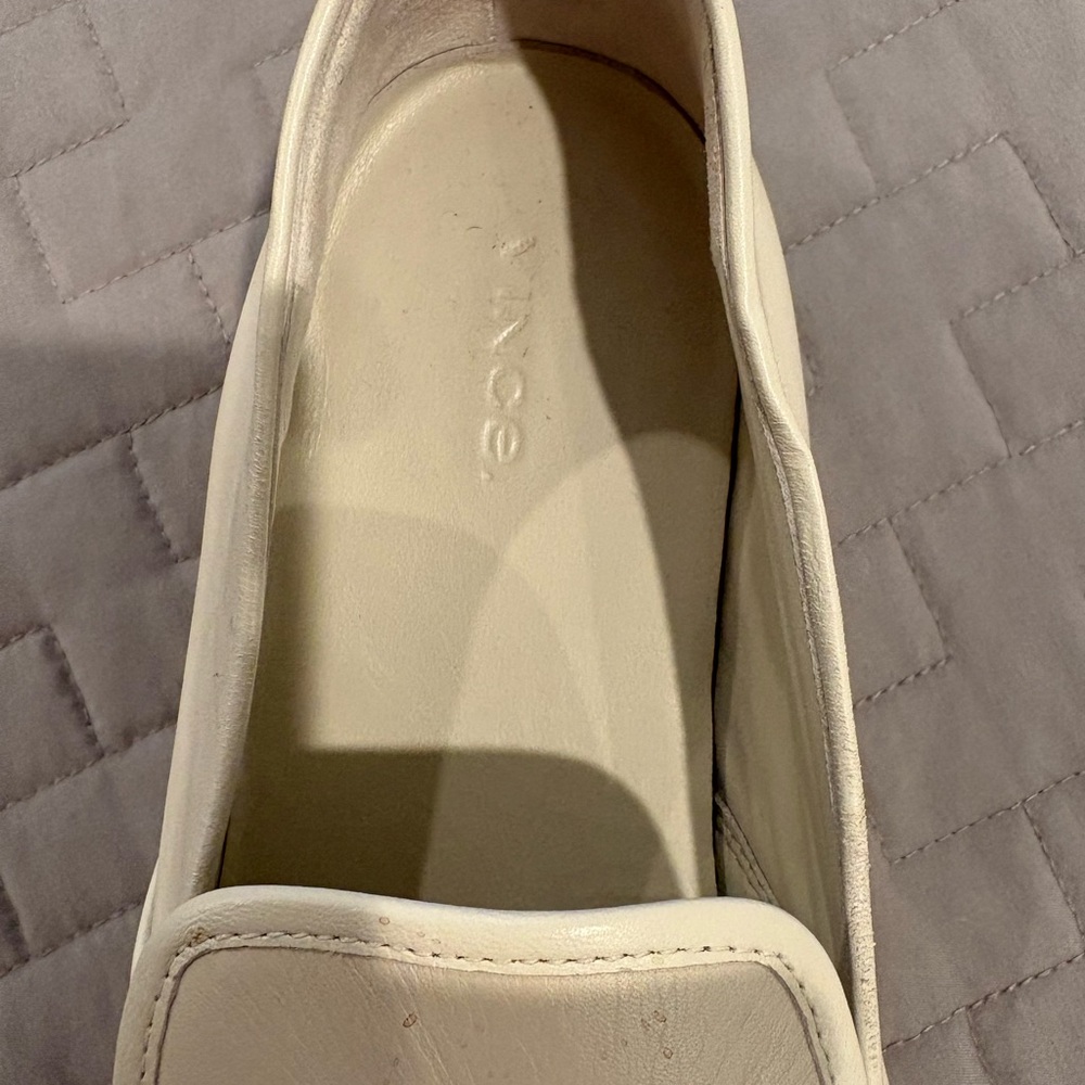 Vince Cream Leather Slip-On Sneakers - Picture 3 of 4